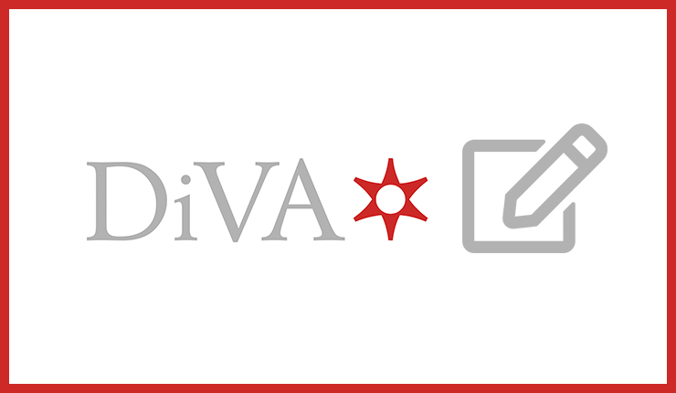 logotype för DiVA och en penna som skriver